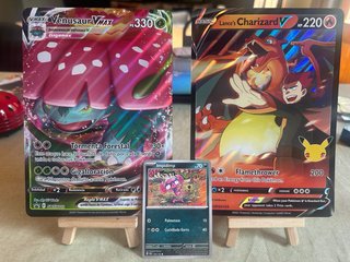 Cartas Pokémon Jumbo Charizard y Venusaur 25 Anive