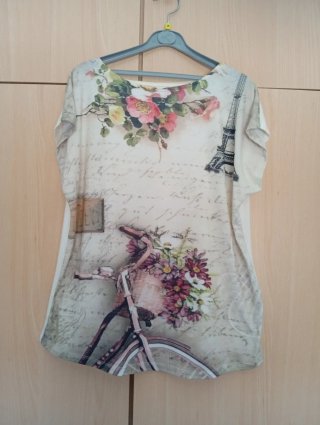Blusa vintage romántica floral París