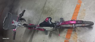 Bicicleta infantile 24 pollici rosa con cestino