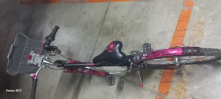 Bicicleta infantile 24 pollici rosa con cestino