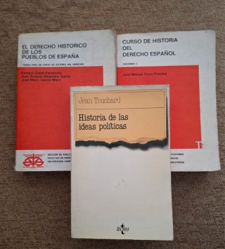 Lote de libros de Historia de Derecho