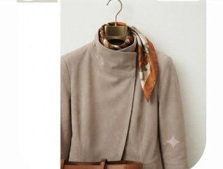 Chaqueta fluida cruzada beige