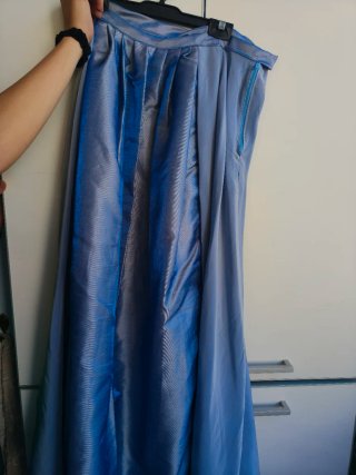 Vestido Modernista Azul y Blanco
