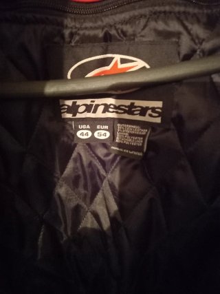 Chaqueta Moto Alpinestars Roja y Negra talla 54