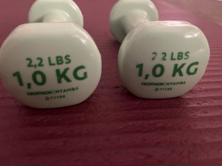 Mancuernas 1 kg (2.2 LBS) Decathlon