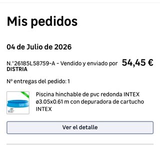 Piscina Hinchable Intex Redonda Poco Uso
