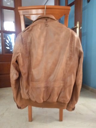 Cazadora Piel Massimo Dutti Marrón