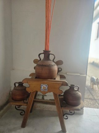Conjunto de 3 Vasijas de Barro