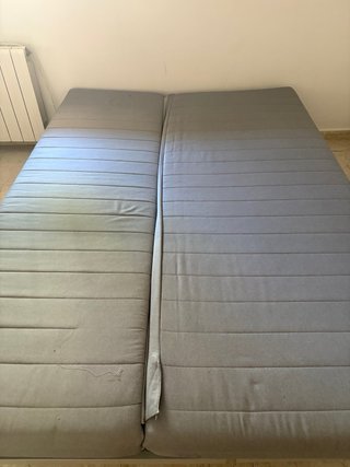 Sofá Cama Ikea Gris con cajon de almacenaje