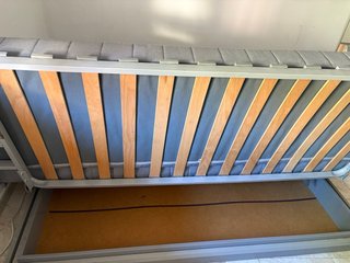 Sofá Cama Ikea Gris con cajon de almacenaje