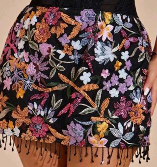 Falda joya lentejuelas talla 54-56