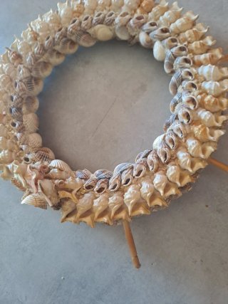 Ghirlanda timone conchiglie mare 27 cm diametro