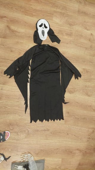 Disfraz Fantasma Negro Talla 10-12 años