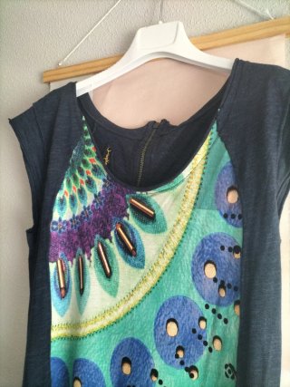 Vestido estampado mujer sin mangas