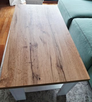 Mesa centro 60x110 Roble/Blanco Seminueva