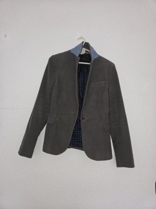 Americana Zara gruesa suave gris