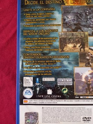 El Señor de los Anillos Las Dos Torres PS2