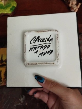 Cenicero pintado a mano La Rambla