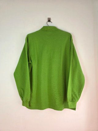 Polo Lacoste Verde Manga Larga Talla L