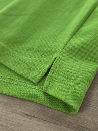 Polo Lacoste Verde Manga Larga Talla L