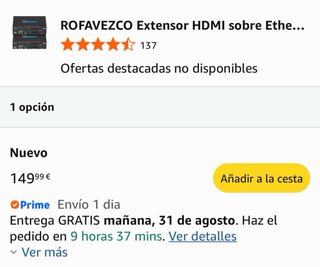 Extensor HDMI 2.0 4K 60Hz HDR Ezcoo