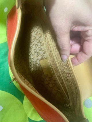 Borsa Gucci Jackie bambù rossa beige