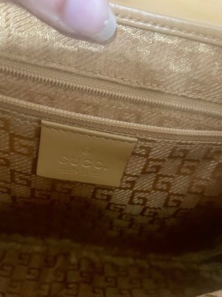 Borsa Gucci Jackie bambù rossa beige
