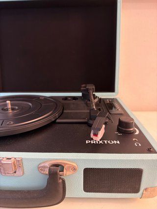 Giradischi portatile Prixton Blu e Nero