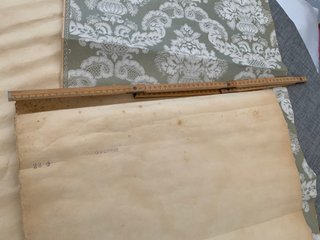 Rollo papel pared vintage relieve beige y gris