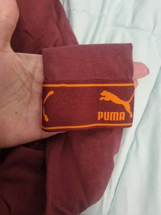 Vintage PUMA Burgundy Long Sleeve Dress...