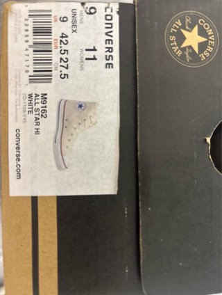 Converse All Star Hi Blancas Talla M9162