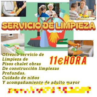 Limpieza cuido de niños