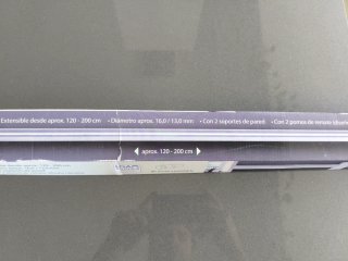 Barra Cortina Extensible 120-200cm Plata