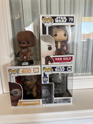 Funko Pop Star Wars Chewbacca y Han Solo