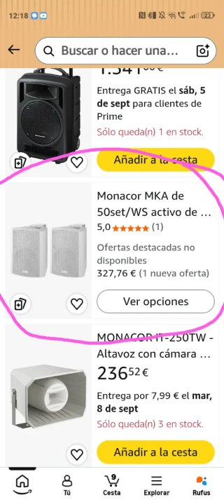 Altavoces Activos Monacor Blancos
