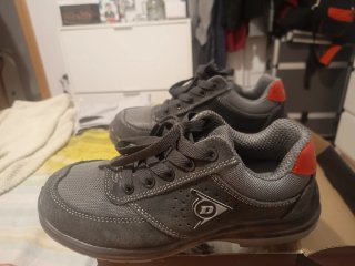 Zapatillas Seguridad Dunlop Gris Rojo