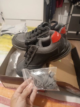 Zapatillas Seguridad Dunlop Gris Rojo