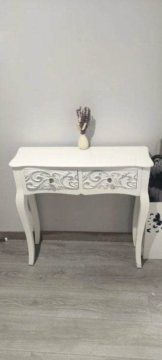 Mueble recibidor blanco madera