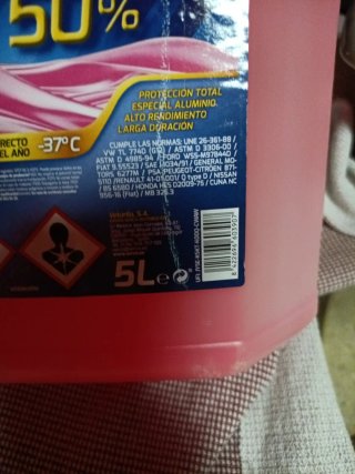 Anticongelante Serca G12 50% 5L