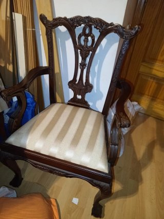Juego de 2 Sillas Antiguas estilo chippendale