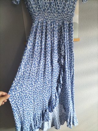 Vestido largo floral Mango Talla L