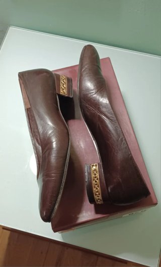 Zapatos salón vintage ONEIDA marrones talla 38