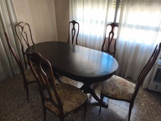 Mesa Roble y 6 Sillas Clásicas