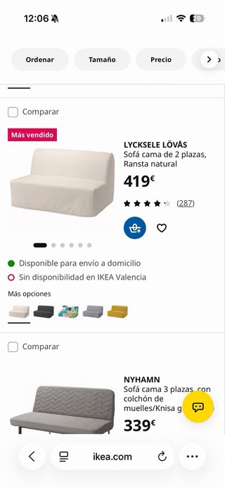 Sofá Cama Ikea Beige