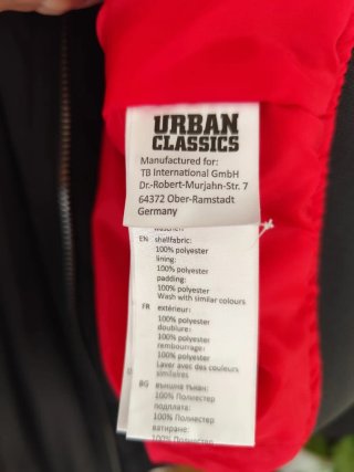 Chaqueta Bomber Urban Classics Negra Talla M
