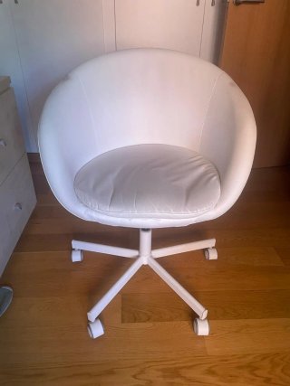 Silla giratoria IKEA SKRUV blanca