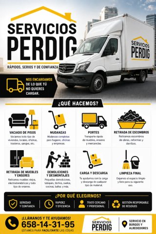 Servicio de mudanzas, vaciados etc