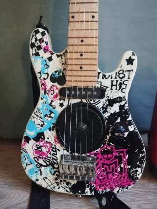 Pack Guitarra Infantil y Ampli Rojo