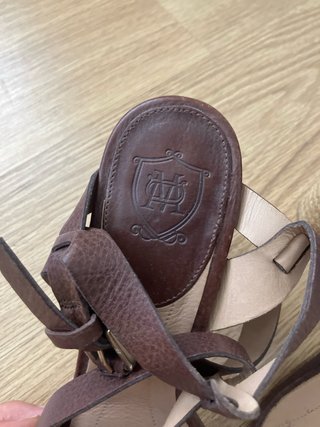 Sandalias piel Massimo Dutti Talla 40 Marrón