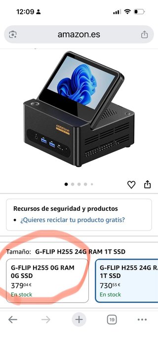 Mini PC AOOSTAR Flip-Screen